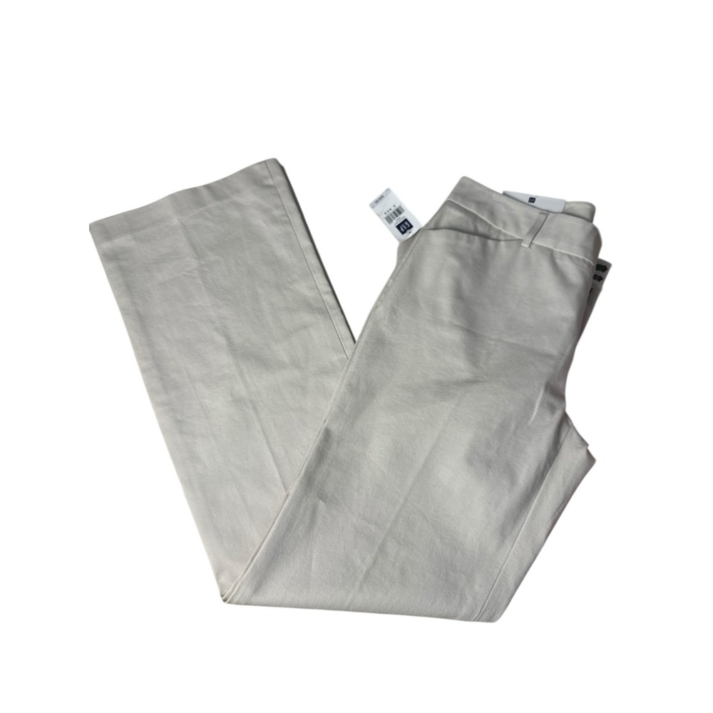 Gap Dress Pants Womens Beige Curvy Fit Flared Leg Mid Rise Workwear Casual 6R - Picture 5 of 6